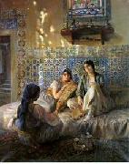 Arab or Arabic people and life. Orientalism oil paintings  224